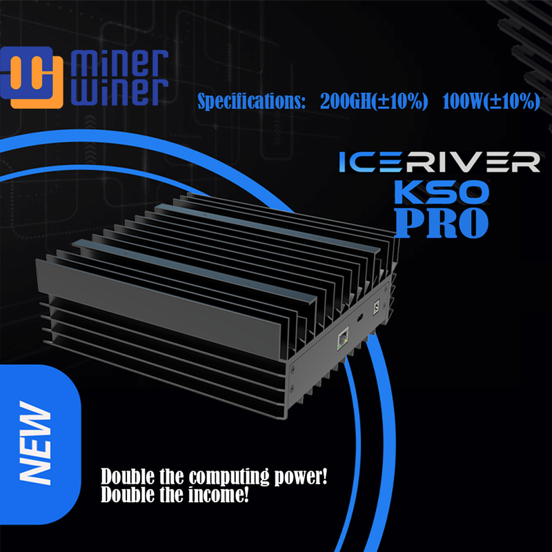 Загрузить изображение в просмотрщик галереи, ICERIVER KAS KS0 pro 200Gh/S 100W Kaspa Mining Machine KAS Miner Asic Mining  PSU For KS0 pro | minerwinner
